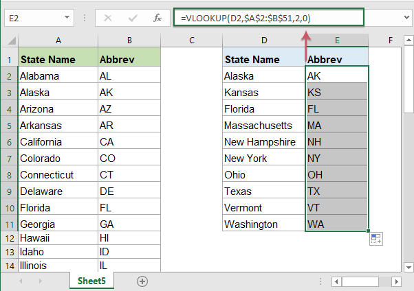 choose function state abbreviations excel 2016 for mac